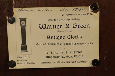 Lot 1461 - ARLANDER DOBSON, LONDON. A GEORGE III FIGURED MAHOGANY LONGCASE CLOCK