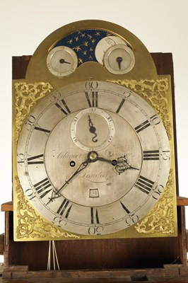 Lot 1461 - ARLANDER DOBSON, LONDON. A GEORGE III FIGURED MAHOGANY LONGCASE CLOCK