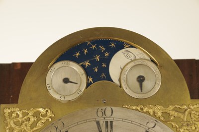 Lot 1461 - ARLANDER DOBSON, LONDON. A GEORGE III FIGURED MAHOGANY LONGCASE CLOCK