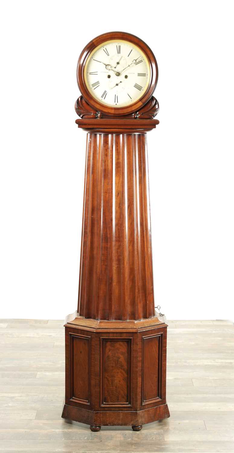 Lot 1464 - A. MCMILLAN, GLASGOW. A LATE GEORGIAN MAHOGANY EIGHT DAY LONGCASE CLOCK