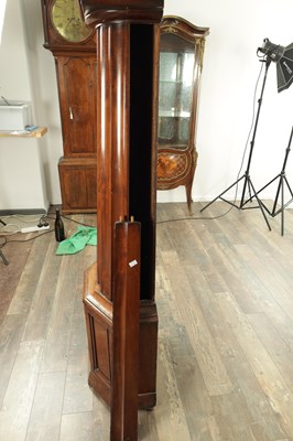 Lot 1464 - A. MCMILLAN, GLASGOW. A LATE GEORGIAN MAHOGANY EIGHT DAY LONGCASE CLOCK
