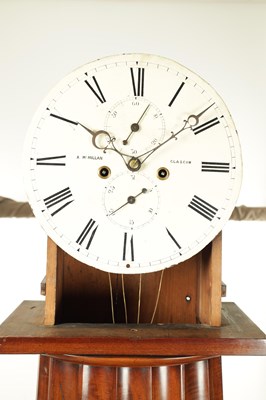 Lot 1464 - A. MCMILLAN, GLASGOW. A LATE GEORGIAN MAHOGANY EIGHT DAY LONGCASE CLOCK