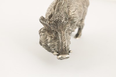 Lot 413 - AN EARLY 20TH CENTURY DUTCH SILVER MODEL OF A WILD BOAR