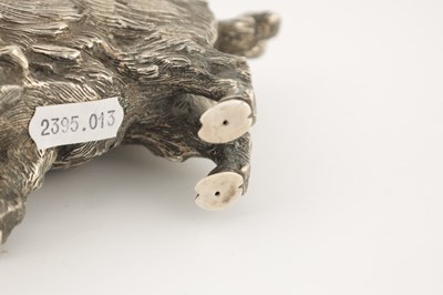 Lot 413 - AN EARLY 20TH CENTURY DUTCH SILVER MODEL OF A WILD BOAR