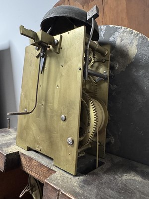 Lot 1486 - KAISER & KLEYSER, 4 BROAD STREET BLOOMSBURY, A REGENCY FIGURED MAHOGANY LONGCASE CLOCK