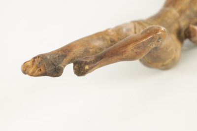 Lot 1135 - TWO EARLY CARVED WOOD CORPUS CHRISTI