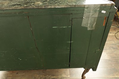 Lot 1239 - A 19TH CENTURY ITALIAN CHINOISERIE LACQUERED SERPENTINE SHAPED COMMODE