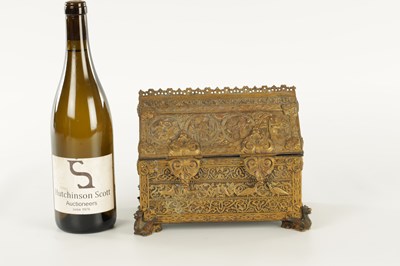 Lot 805 - A 19TH CENTURY GILT BRONZE RENAISSANCE JEWELLERY CASKET
