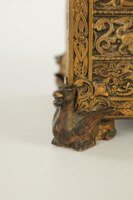 Lot 805 - A 19TH CENTURY GILT BRONZE RENAISSANCE JEWELLERY CASKET