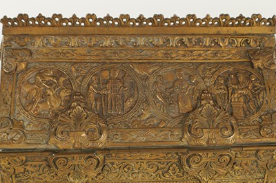 Lot 805 - A 19TH CENTURY GILT BRONZE RENAISSANCE JEWELLERY CASKET