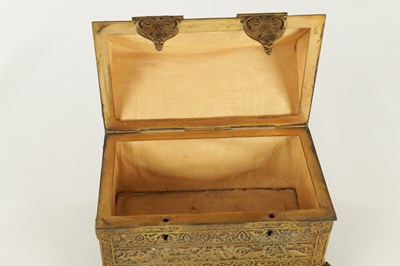 Lot 805 - A 19TH CENTURY GILT BRONZE RENAISSANCE JEWELLERY CASKET