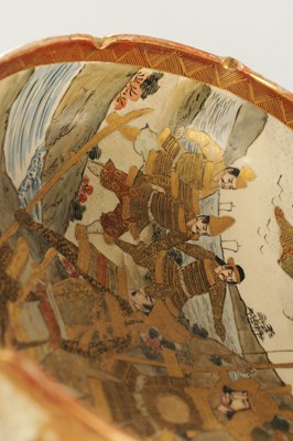 Lot 156 - A JAPANESE MEIJI PERIOD SATSUMA PORCELAIN BOWL