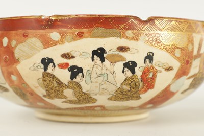 Lot 156 - A JAPANESE MEIJI PERIOD SATSUMA PORCELAIN BOWL