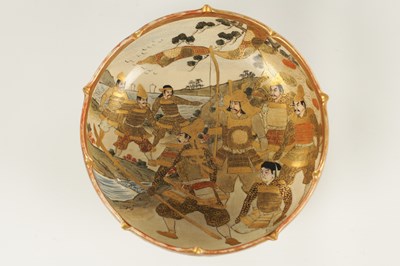 Lot 156 - A JAPANESE MEIJI PERIOD SATSUMA PORCELAIN BOWL