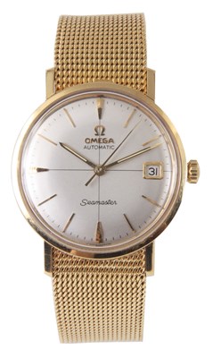 Lot 158 - A GENTLEMAN'S 18ct YELLOW GOLD OMEGA SEAMASTER...