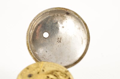 Lot 1451 - TOMSON, LONDON. A GEORGE III SILVER ENGRAVED PAIR CASED VERGE POCKET WATCH