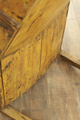 Lot 1289 - AN UNUSUAL EARLY 19TH CENTURY PAINTED PINE LAMBING CHAIR