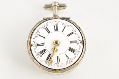 Lot 1386 - TOMSON, LONDON. A GEORGE III SILVER PAIR CASED VERGE POCKET WATCH