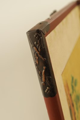 Lot 262 - AN EARLY 20TH CENTURY CHINESE FOLDING SCREEN OF SMALL SIZE