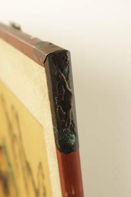 Lot 262 - AN EARLY 20TH CENTURY CHINESE FOLDING SCREEN OF SMALL SIZE