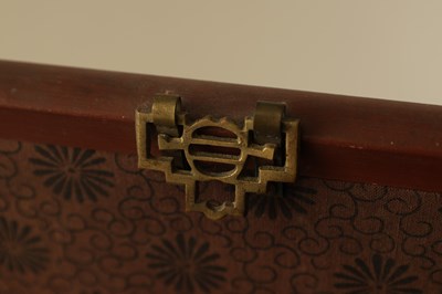 Lot 262 - AN EARLY 20TH CENTURY CHINESE FOLDING SCREEN OF SMALL SIZE