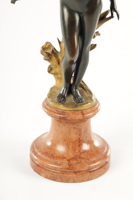 Lot 899 - AUGUSTE MOREAU, FRENCH (1834-1917) AN ART NOUVEAU PATINATED AND GILT BRONZE SCULPTURE