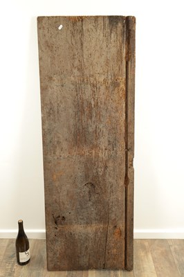 Lot 1095 - A 16TH CENTURY CARVED OAK GOTHIC COFFER FRONT