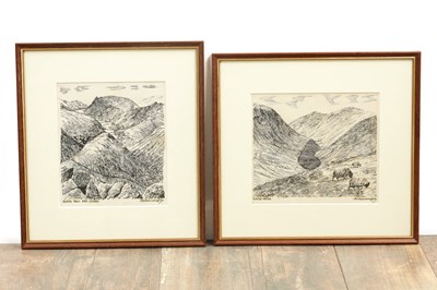 Lot 1141 - TWO WAINWRIGHT SKETCHES ENTITLED NORTH FROM RED SCREES AND HAYES WATER