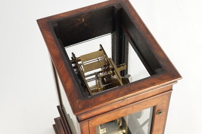 Lot 1537 - A.B. CAMACHO, RIO DE JANEIRO. A MID 19TH CENTURY LONDON MADE DOUBLE FUSEE FOUR-GLASS MANTEL CLOCK