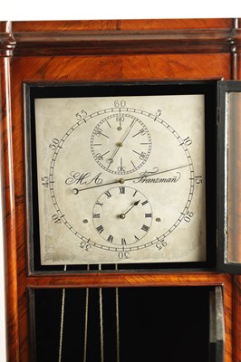 Lot 1496 - MORITZ AUGUST FRANZMANN, A ROSEWOOD CASED GERMAN WALL REGULATOR