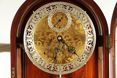 Lot 1474 - R.N.U. PICKERING, LONDON. A RARE MAHOGANY SKELETON REGULATOR LONGCASE CLOCK