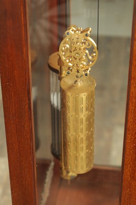 Lot 1474 - R.N.U. PICKERING, LONDON. A RARE MAHOGANY SKELETON REGULATOR LONGCASE CLOCK