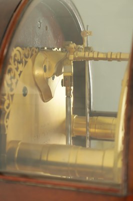 Lot 1474 - R.N.U. PICKERING, LONDON. A RARE MAHOGANY SKELETON REGULATOR LONGCASE CLOCK