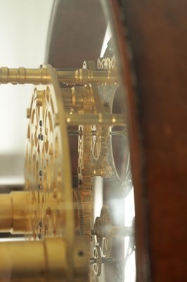 Lot 1474 - R.N.U. PICKERING, LONDON. A RARE MAHOGANY SKELETON REGULATOR LONGCASE CLOCK