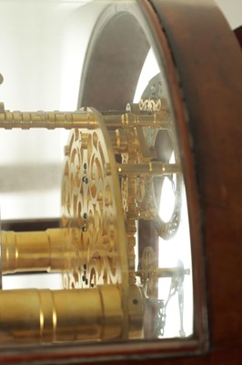 Lot 1474 - R.N.U. PICKERING, LONDON. A RARE MAHOGANY SKELETON REGULATOR LONGCASE CLOCK