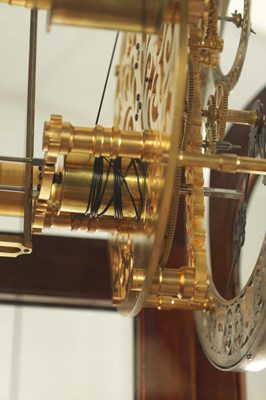 Lot 1474 - R.N.U. PICKERING, LONDON. A RARE MAHOGANY SKELETON REGULATOR LONGCASE CLOCK