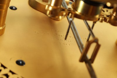 Lot 1474 - R.N.U. PICKERING, LONDON. A RARE MAHOGANY SKELETON REGULATOR LONGCASE CLOCK
