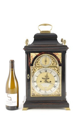 Lot 1709 - CHARLES HOWSE, LONDON. A GEORGE III EBONISED VERGE BRACKET CLOCK