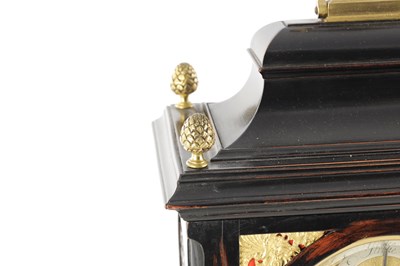 Lot 1709 - CHARLES HOWSE, LONDON. A GEORGE III EBONISED VERGE BRACKET CLOCK