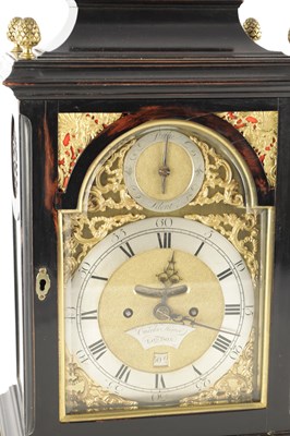 Lot 1709 - CHARLES HOWSE, LONDON. A GEORGE III EBONISED VERGE BRACKET CLOCK