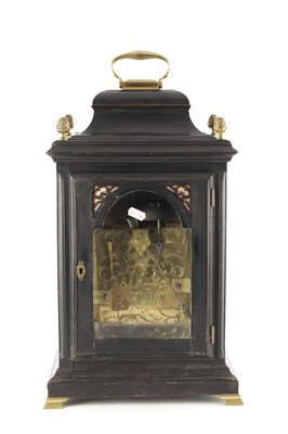 Lot 1709 - CHARLES HOWSE, LONDON. A GEORGE III EBONISED VERGE BRACKET CLOCK