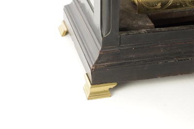 Lot 1709 - CHARLES HOWSE, LONDON. A GEORGE III EBONISED VERGE BRACKET CLOCK