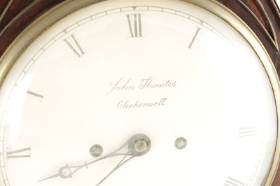 Lot 1578 - JOHN THWAITES, CLERKENWELL, LONDON. A REGENCY BRASS INLAID DOUBLE FUSEE BRACKET CLOCK