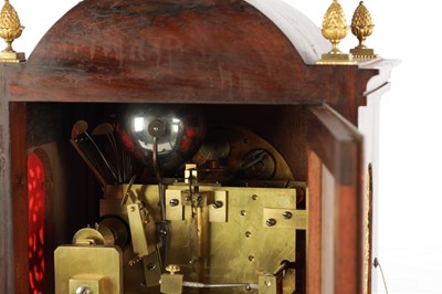 Lot 1560 - A LATE 19TH CENTURY TRIPLE FUSEE QUARTER CHIMING ROSEWOOD BRACKET CLOCK ON BRACKET