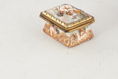 Lot 42 - TWO 19TH CENTURY NAPLES PORCELAIN SNUFF BOXES