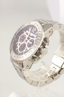Lot 1453 - A GENTLEMAN’S STAINLESS STEEL RAYMOND WEIL NABUCCO CHRONOGRAPH WRIST WATCH