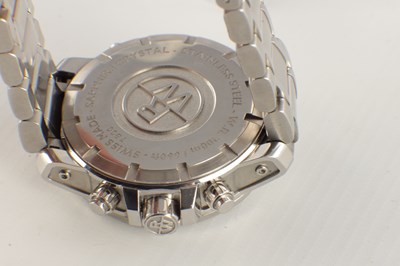 Lot 1453 - A GENTLEMAN’S STAINLESS STEEL RAYMOND WEIL NABUCCO CHRONOGRAPH WRIST WATCH