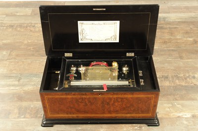 Lot 690 - A VERY UNUSUAL AND RARE 19TH CENTURY ORCHESTRAL AUTOMATION CYLINDER MUSIC BOX