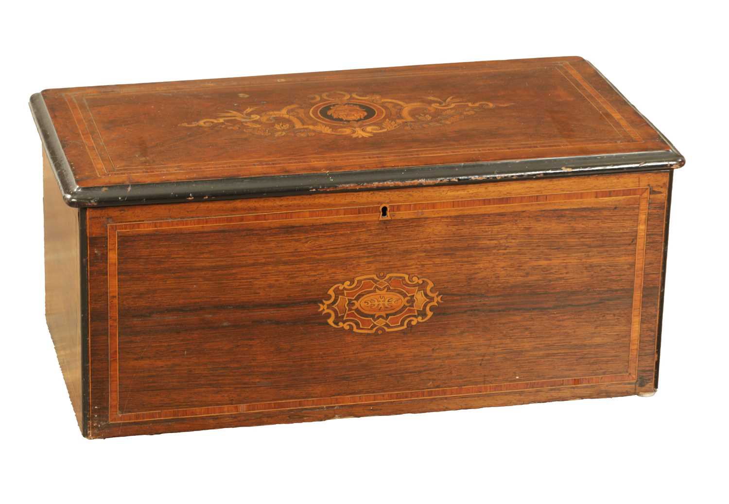 Lot 695 - A 19TH CENTURY SWISS ORCHESTRAL CYLINDER MUSIC BOX