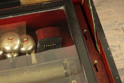 Lot 695 - A 19TH CENTURY SWISS ORCHESTRAL CYLINDER MUSIC BOX